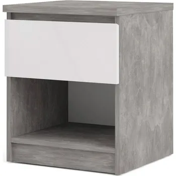Noční stolek Falco Noční stolek Simplicity 238 beton/bílý lesk