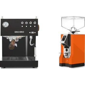 Set domácích spotřebičů Ascaso Steel UNO PID, Black&Wood + Eureka Mignon Specialita, CR…