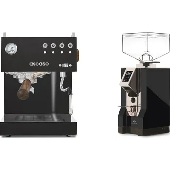 Set domácích spotřebičů Ascaso Steel UNO PID, Black&Wood + Eureka Mignon Specialita, CR…