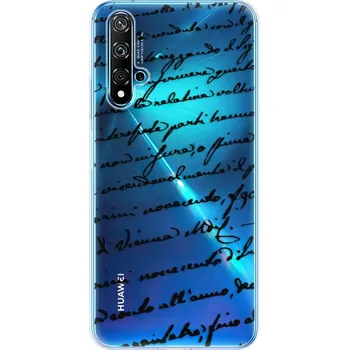 Pouzdro na mobilní telefon Odolné silikonové pouzdro iSaprio - Handwriting 01 - black - Huawei Nova 5T