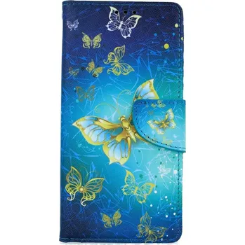 Pouzdro na mobilní telefon Pouzdro iPhone SE 2020 knížkové Obloha s motýlky (kryt neboli obal na iPhone SE 2020)