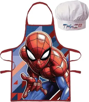 kuchyňská zástěra Euroswan Dětská zástěra s kuchařskou čepicí Spiderman 52 x 42 cm