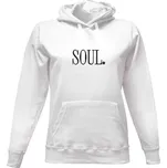 Dámská mikina s kapucí s potiskem Mikina Soulmates - Ona (bílá) dámské