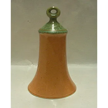 Domovní zvonek Zvonek keramický ruční práce hnědo zelený