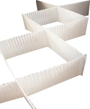 Úložný box Compactor Drawer Dividers organizér do zásuvky Free bílý