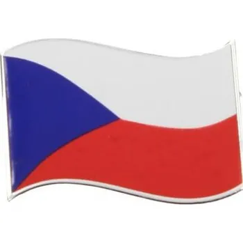 Vlajka Samolepka kovová vlajka ČR 8x5,5cm