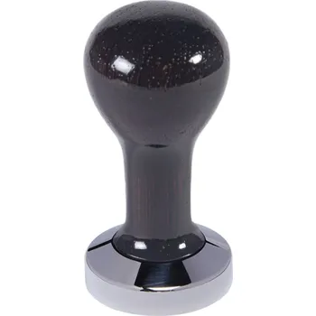 Buna café tamper, wenge, lak, 49 mm, nerez lesk, plochý
