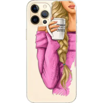 Pouzdro na mobilní telefon Odolné silikonové pouzdro iSaprio - My Coffe and Blond Girl - iPhone 12 Pro