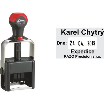 Razítko Datumové razítko Shiny H-6100 Heavy Duty, vlastní text 41 x 24 mm