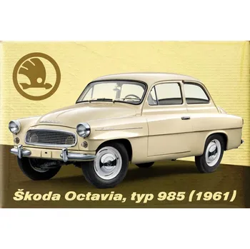 Dekorativní magnet Magnetka ŠKODA Octavia typ 985 (1961) béžová