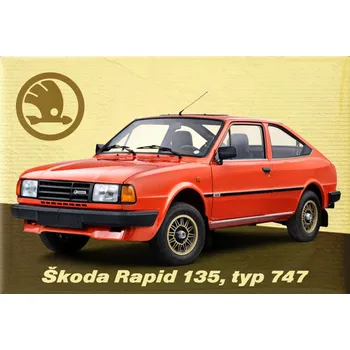 Dekorativní magnet Magnetka ŠKODA Rapid 135 typ 747