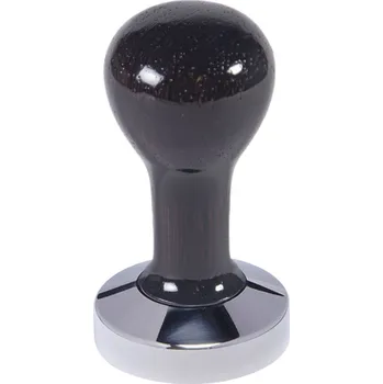 Buna café tamper, wenge, lak, 57 mm, nerez lesk, plochý