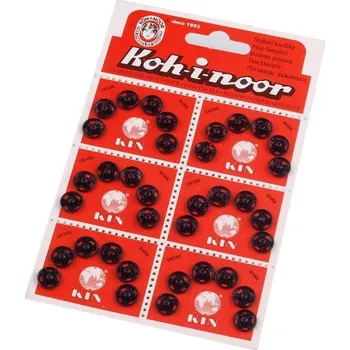 Kovové patentky / stiskací knoflíky vel. 1 a 2, barva 2 (Ø10 mm) černá