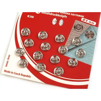 Kovové patentky / stiskací knoflíky, barva 22/9 mm 1 nikl