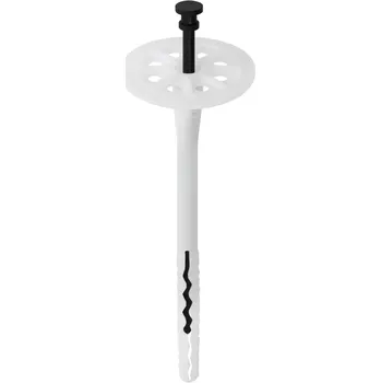 Hmoždinka Univerzální talířová hmoždinka zatloukací, s prodlouženou expanzí, podloží B,C,D,E, 10 mm Délka: 140 mm Trn: Plastový