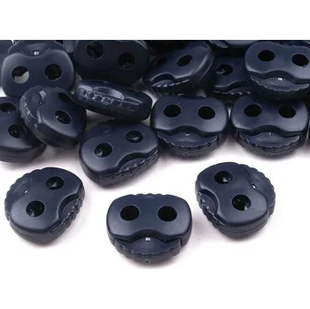 Brzdičky s dvěmi dírkami 20x20 mm velké, barva 330 modrá temná