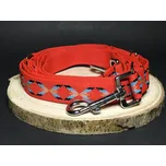 Palkar vodítko přepínací z popruhu pro psy 250 cm x 25 mm červená s indiánem (Palkar vodítko přepínací z popruhu pro psy 250 cm x 25 mm červená s indiánem)