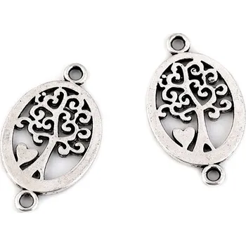 Filigránový dekorační našívací motýl, mandala, srdce, strom života, barva 4 platina strom