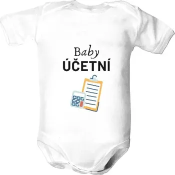 Kojenecký body Dětské body s potiskem Baby ÚČETNÍ dětské