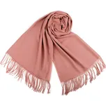Šátek / šála typu pashmina s třásněmi 65x180 cm, barva 13 (47) růžová