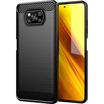 Pouzdro na mobilní telefon Winner Carbon pro Xiaomi Poco X3 černé