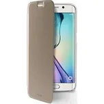 Puro flipové pouzdro pro Samsung Galaxy S6 edge s přihrádkou na kartu, zlatá