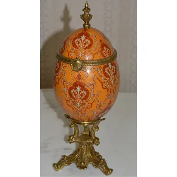 Dóza na potraviny Zámecká porcelánovo-bronzová dóza - vejce