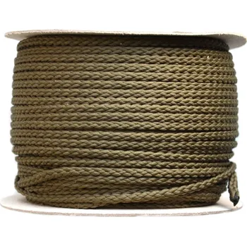 Příze Oděvní šňůra PES Ø6 mm ČESKÝ VÝROBEK, barva Khaki (6507)