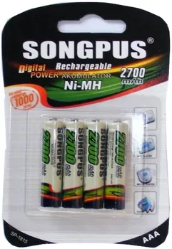 Článková baterie Songpus Ni-MH AA 4 ks