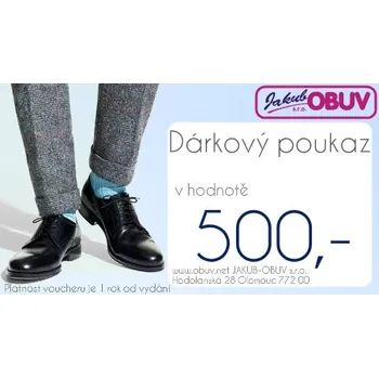 Dárkový potravinový koš JAKUB-OBUV Pánský dárkový poukaz 500,-