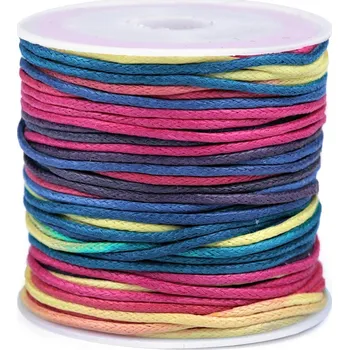 Příze Bavlněná šňůra Ø1 mm duhová, barva 5 multikolor