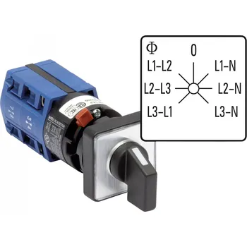 Kraus a Naimer CG4.A007.FS2.F785 přepínač voltmetru 10 A šedá, černá 1 ks