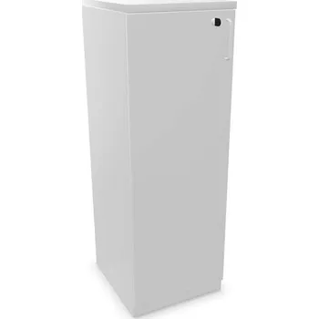 Policová skříň Kancelářská skříň - dveře jednokřídlé v x š x h: 1155 x 400 x 445 mm, barva světle šedá