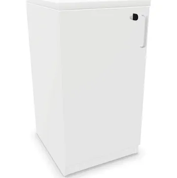 Policová skříň Kancelářská skříň - dveře jednokřídlé v x š x h: 740 x 400 x 445 mm, barva bílá