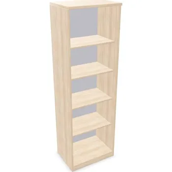 Policová skříň Kancelářská skříň - regál, v x š x h: 1895 x 600 x 445 mm, barva akácie