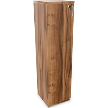 Policová skříň Kancelářská skříň - dveře jednokřídlé v x š x h: 1545 x 400 x 445 mm, barva ořech