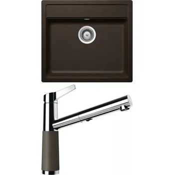 Granitový dřez Set Schock S10-5 (dřez Mono N-100 Bronze + baterie SC-510.120 Bronze)