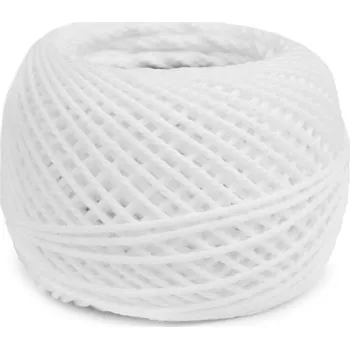 Příze Bavlněná příze macrame / háčkovací 40 g rozčesávací, barva 1 (16) bílá