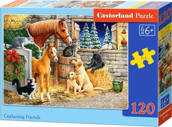 Puzzle Castorland Setkání přátel ve stáji 120 dílků