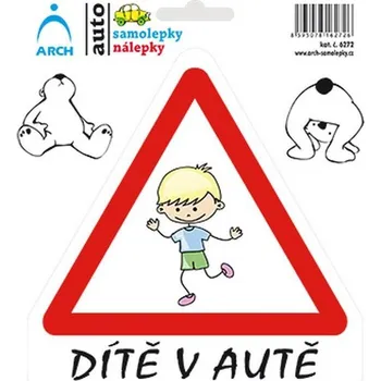 Walteco Dítě v autě - veselý kluk, 150x180mm, samolepka Množství: 1 ks