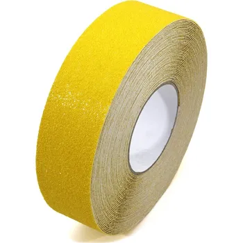 Výstražná páska Žlutá korundová protiskluzová páska FLOMA Super - 18,3 x 5 cm tloušťka 1 mm