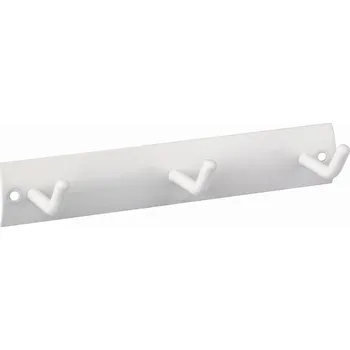 Věšák Walteco Věšáková lišta 140x30mm, 3 háčky, bílá