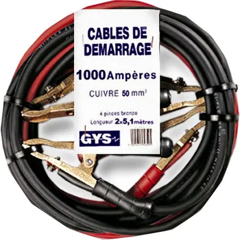 Startovací kabel Startovací kabely GYS PROFI, 1000A, 50mm, 5.1m
