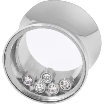 Náušnice Wildcat Wildcat Ocelový tunel Captive jewels Velikost: 16 mm