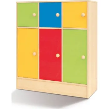 Dětská skříň Duhová skříňka - 6 boxů, model 2 Bříza