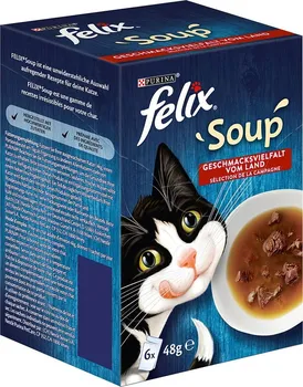Krmivo pro kočku Purina Felix Soup Farmářský výběr 6 x 48 g