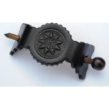 Kožená spona do vlasů s dřevěnou jehlicí č.5 Barva: Černá