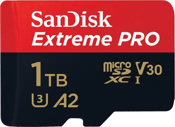 Paměťová karta SanDisk Extreme PRO microSDXC 1 TB UHS-I U3 V30 A2 170 MB/s + SD adaptér