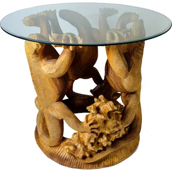 Konferenční stolek Ručně vyřezávaný dřevěný stolek Varani, Sittar.cz