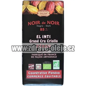 Čokoláda Hořká čokoláda BIO 85% kakaa 100g Salute Livi